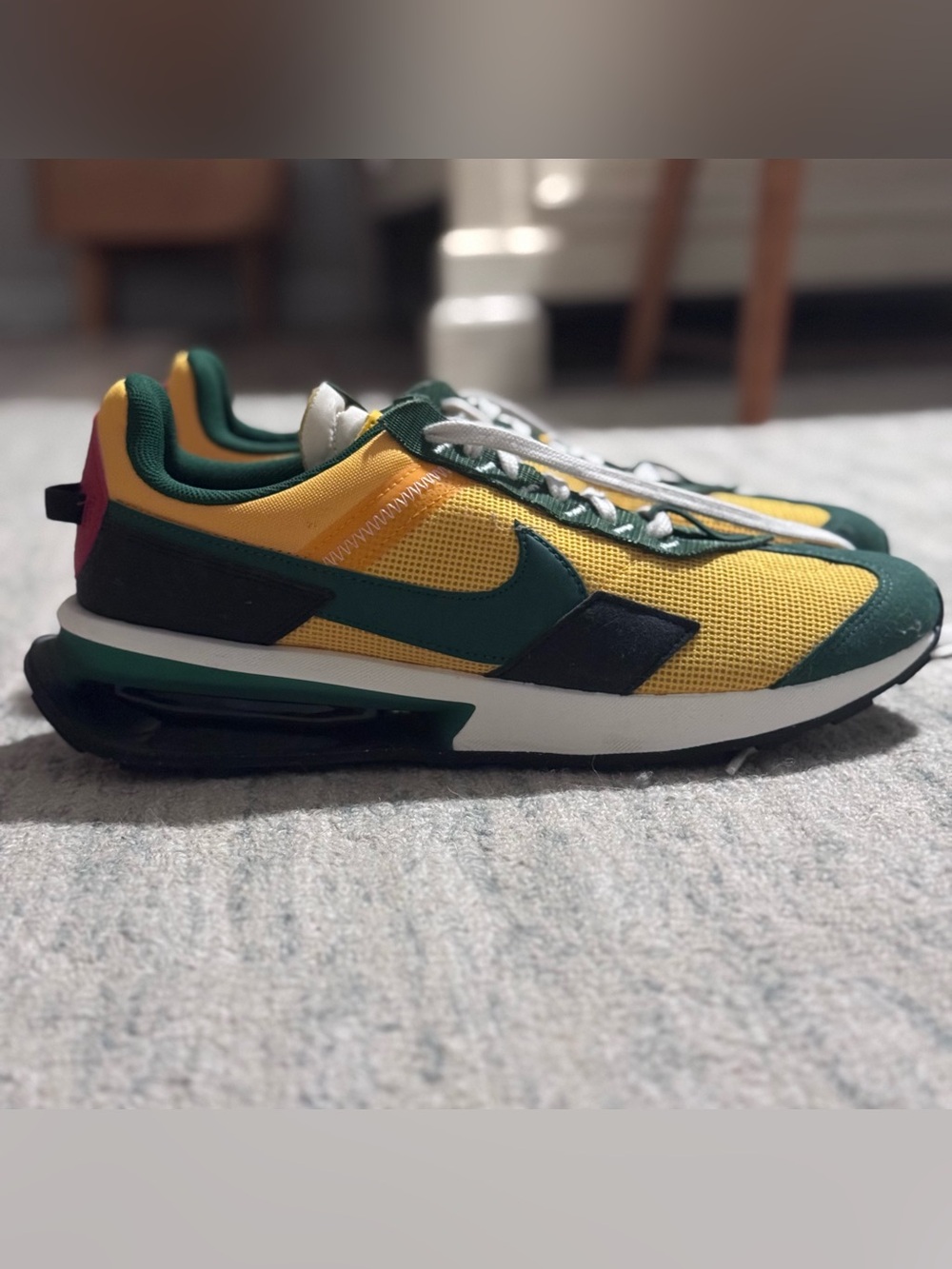 Nike Men's Air Max Pre-day Sneakers in Yellow & Green - Green Day Packers